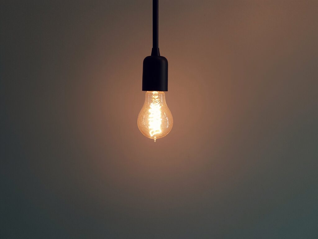 A hanging light