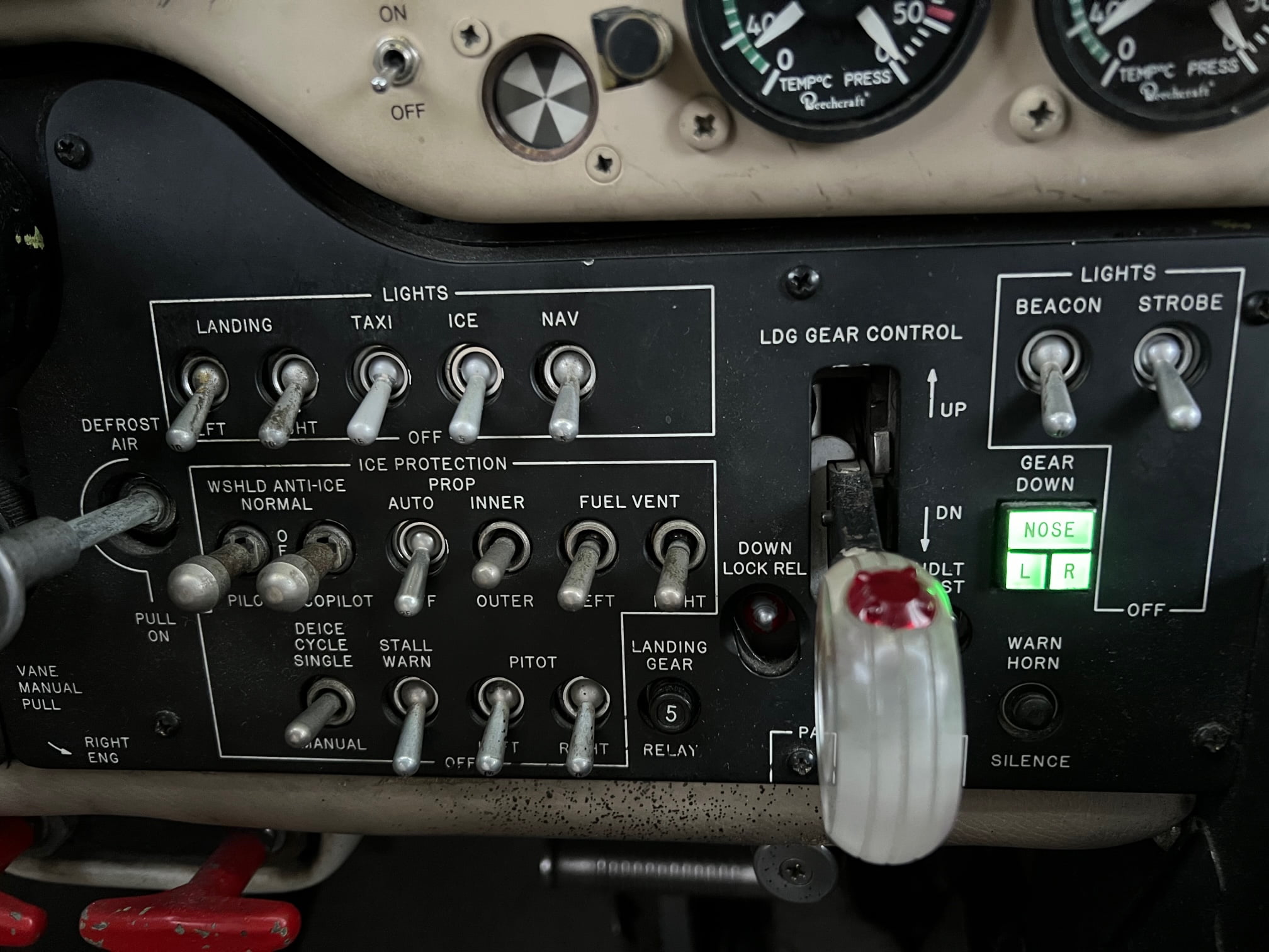 King Air 200 Pilots Right Sub-panel